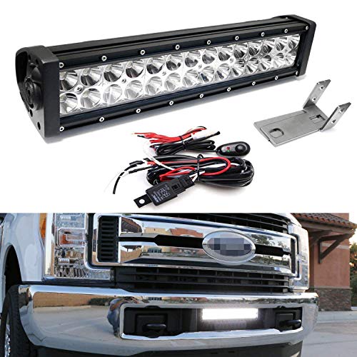 iJDMTOY Lower Grille Mount LED Light Bar Kit For 2017-up Ford F250 F350 ...