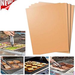 BBQ Grill Mat for Grilling and Baking, Grill & Bake Mats 5Pcs , Non Stick BBQ and Baking Mat ...