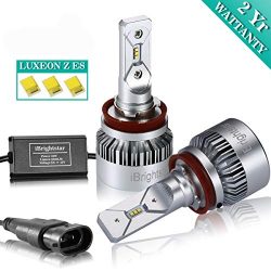 iBrightstar H11 LED Headlight Bulbs High Low Beam 8,000lm for Silverado Malibu Colorado Tacoma T ...