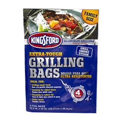 Kingsford Extra Tough Aluminum Grill Bags, For Locking in Flavors & Easy Grill Clean Up, Rec ...