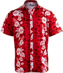 Meats in The Sun | Funny BBQ Grilling Hawaiian Button Down Polo Party Shirt Men-(Collar,M)