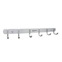 Grillinator BBQ Tool Rack – Polished Stainless Steel 6 Hook Storage for Grilling & Coo ...