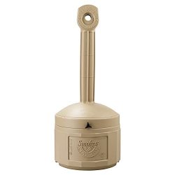 Justrite 26800B Cease-Fire Beige Cigarette Butt Receptacle