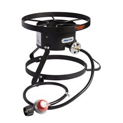 Leaderware Single Burner Camping Cooker, Iron Camping Stove with Stand, Outdoor High-Pressure Ga ...