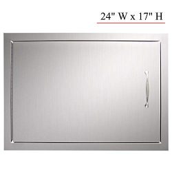 YXHARD Outdoor Kitchen Door, 304 Stainless Steel 24″ Wx 17″ H Single BBQ Access Door ...