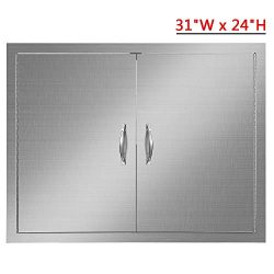 Weanas Double Wall Access Door Outdoor Kitchen BBQ Access Door 31″x 24″with 304 Grad ...