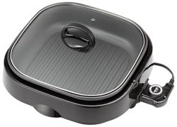 Aroma Housewares ASP-218B 3-in-1 Grillet Indoor Grill, 4-Quart, Black