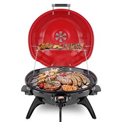 Techwood Electric BBQ Grill 15-Serving Electric Grill Outdoor/Indoor, Nonstick Portable Grill 16 ...