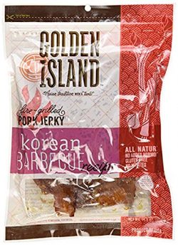 Golden Island Fire Grilled Pork Jerky Korean Barbecue Receipe – 14.5 Oz (2 Pack)