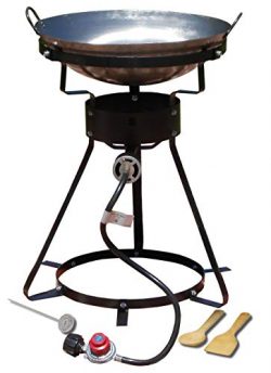 King Kooker 24WC Heavy-Duty 24-Inch Portable Propane Outdoor Cooker with 18-Inch Steel Wok (Renewed)