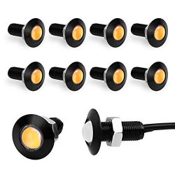 YITAMOTOR LED DRL Eagle Eye Bulbs, 10pcs Ultra Thin Waterproof Daytime Running Lighting Kit Car  ...