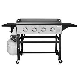 Royal Gourmet GB4001 4-Burner Propane Gas Grill Griddle Outdoor Flat Top, 36 inch, Black