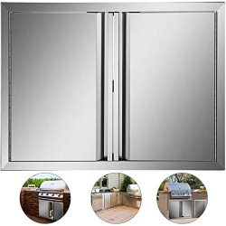 Mophorn Outdoor Kitchen Doors 28 x 19 Inch BBQ Access Door 304 Brushed Stainless Steel BBQ Door  ...