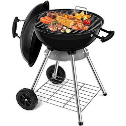 18 inch Portable Charcoal Grill Small Camping Grills Outdoor Cooking Charcoal Barbecue Grill and ...