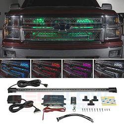 LEDGlow Million Color LED Grille Accent Neon Lighting Kit for Cars & Trucks – 18 Solid ...