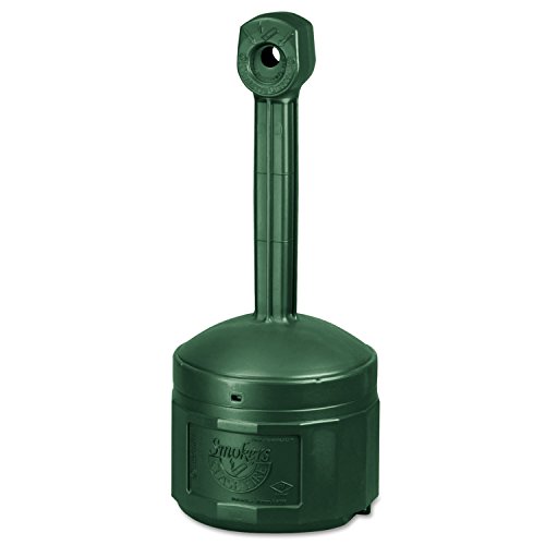 Justrite 26800G Cease-Fire Forest Green Cigarette Butt Receptacle