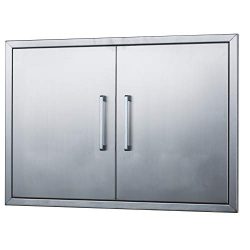 Outdoor Kitchen Doors Stainless Steel,33″ Double Access Door,Flush Mount for Outdoor Kitch ...