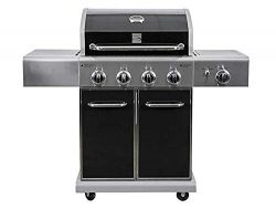 Kenmore PG-40409S0LB-AM Outdoor Patio 4 Gas BBQ Propane Grill with Side Burner in, Black