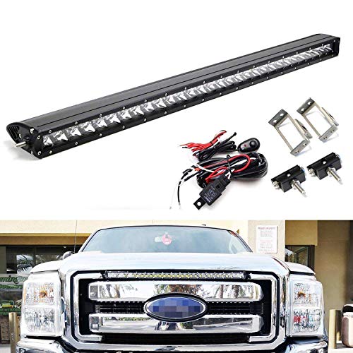 iJDMTOY Upper Grille Mount 30-Inch LED Light Bar Compatible With 2011-2016 Ford F250 F350 Super  ...