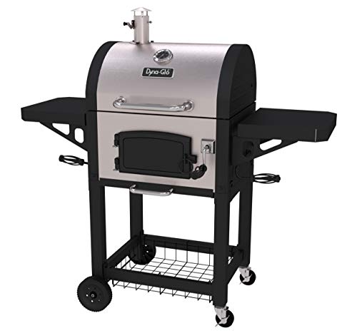 Dyna-Glo DGN405SNC-D Heavy Duty Stainless Charcoal charcaol Grill, Standard, (Renewed)