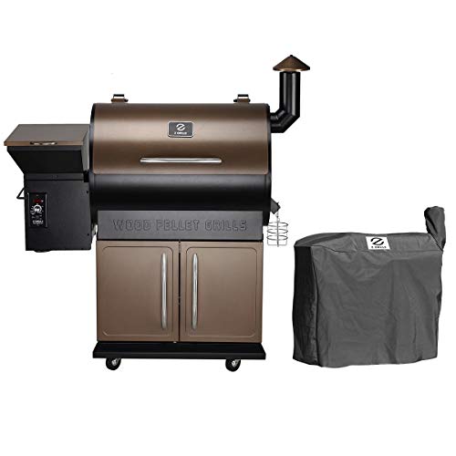 Z GRILLS ZPG-700D Wood Pellet Grill Smoker for Outdoor Cooking with Cover