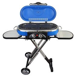 Mototeks, Inc. Portable BBQ Grill Propane Matchless Lighting Foldable CART for Camping Outdoor ( ...