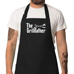 StarGifts BBQ Funny Aprons for Men |The Grillfather | Valentine Gifts for Him | One Size Fits Al ...