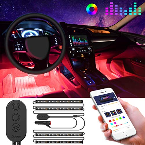 govee interior car lights with remote and control box