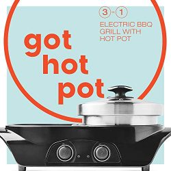 GOT HOT POT 3-in1 Electric Indoor Shabu Shabu Hot Pot with Bbq Grill | Interchangeable Stainless ...