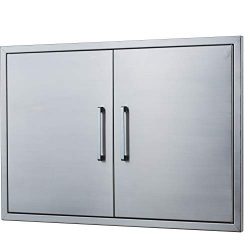 Outdoor Kitchen Doors Stainless Steel,30″ Double Access Door,Flush Mount for Outdoor Kitch ...