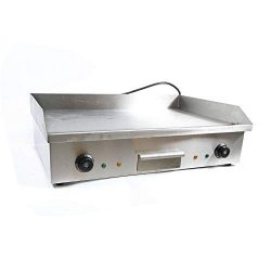 Electric Grill Griddle 4.4KW Commerical Electric Countertop Griddle Flat Hotplate Home BBQ Grill ...