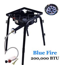 ARC USA,4039S,200,000BTU Outdoor Propane Burner with 20/28″ Option Adjustable Legs, 10R ...